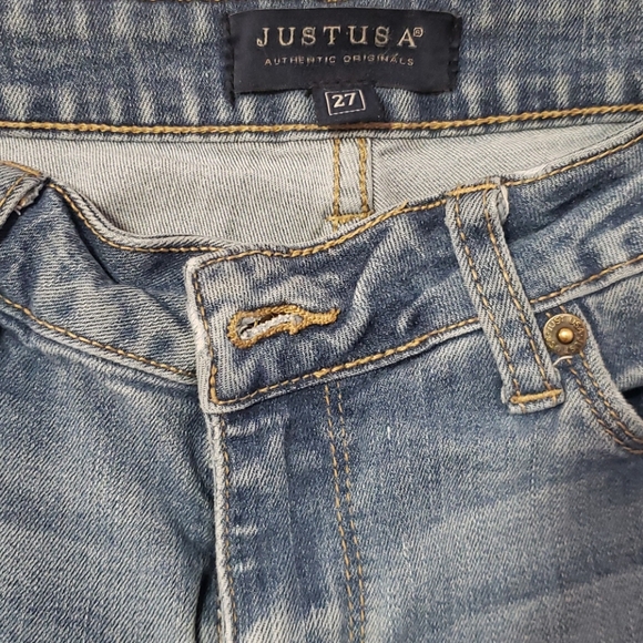 Just USA Distressed Skinny Jeans sz 27 - Picture 3 of 4